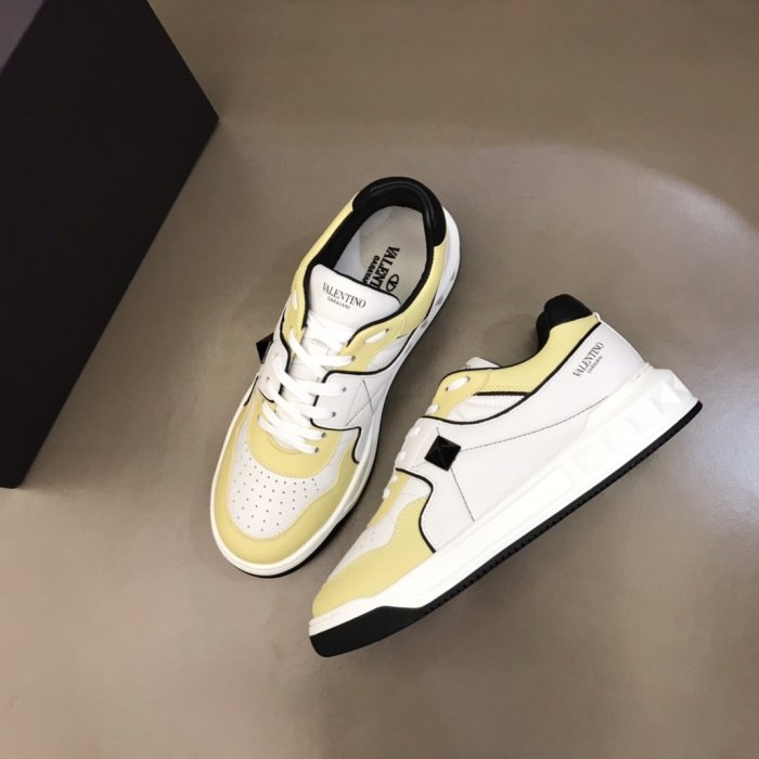 Valentino Men Shoes Fashion Design Luxury Brand ONE STUD LOW-TOP NAPPA SNEAKER with Original Box