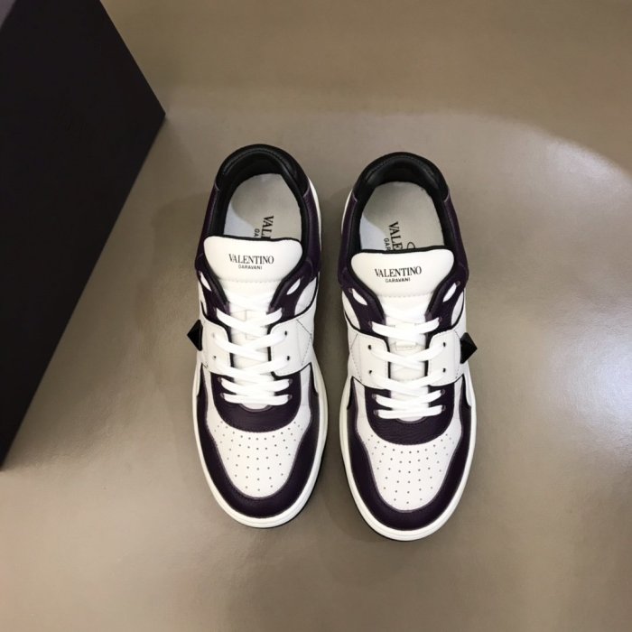 Valentino Men Shoes Fashion Design Luxury Brand ONE STUD LOW-TOP NAPPA SNEAKER with Original Box