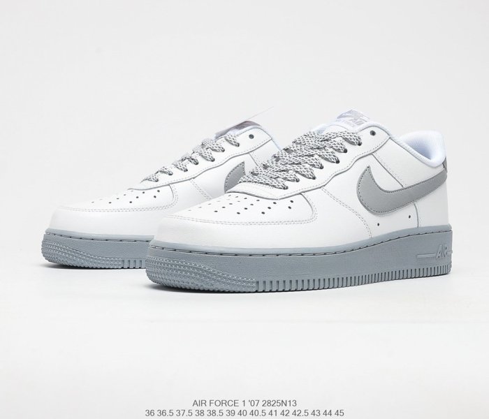 Nike Air Force 1 Low Swooshes White Sneakers Men Womens Shoes 2825N13