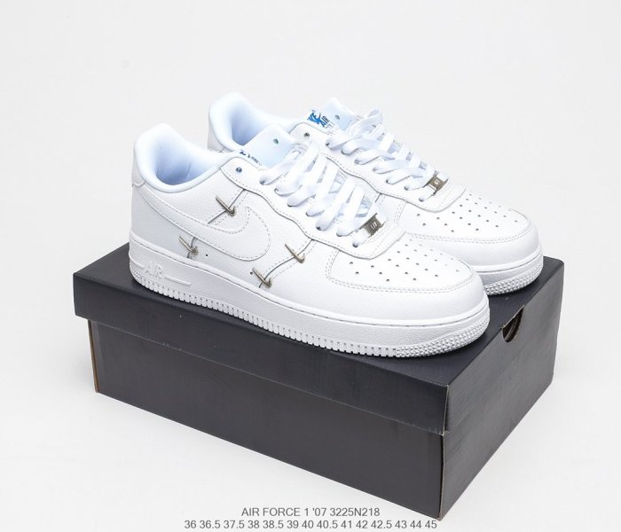 Nike Wmns Air Force 1\u0027 07 LX Chrome Swooshes White Sneakers Men Womens Shoes 3225N218