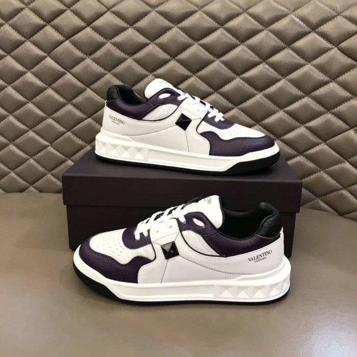 Valentino Men Shoes Fashion Design Luxury Brand ONE STUD LOW-TOP NAPPA SNEAKER with Original Box