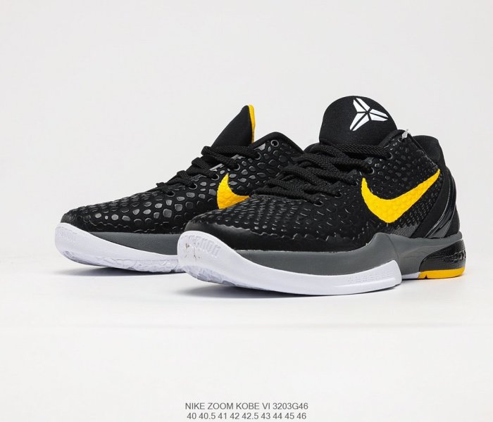 Nike ZOOM Kobe VI Mamba BlackYellow ZK6 Sneakers Mens Shoes 3203G46