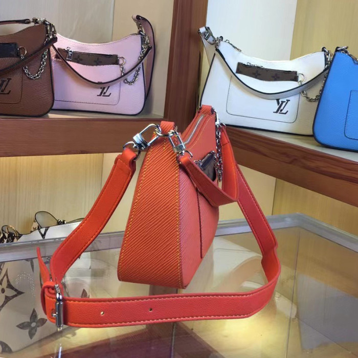 Louis Vuitton Womens Bags Clutch Shoulder Bags Luxury Brand Fashion Type Messenger Bags MARELLE Epi grained cowhide leather with Original Box