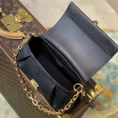 Louis Vuitton Womens Bags Clutch Shoulder Bags Luxury Brand Fashion Type Messenger Bags FAVORITE M45813 with Original Box Black Monogram Empreinte embossed supple grained cowhide leather and supple grained cowhide leather