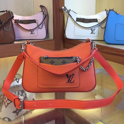 Louis Vuitton Womens Bags Clutch Shoulder Bags Luxury Brand Fashion Type Messenger Bags MARELLE Epi grained cowhide leather with Original Box