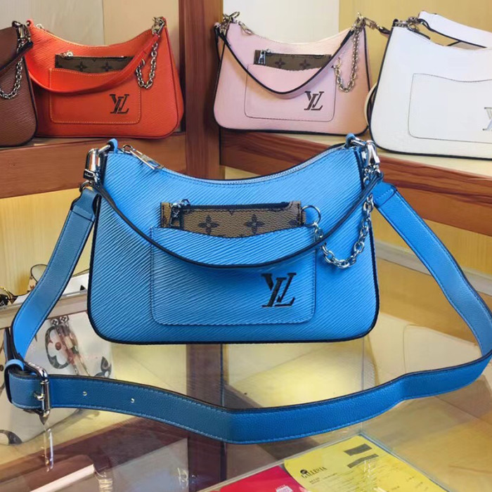 Louis Vuitton Womens Bags Clutch Shoulder Bags Luxury Brand Fashion Type Messenger Bags MARELLE Epi grained cowhide leather with Original Box