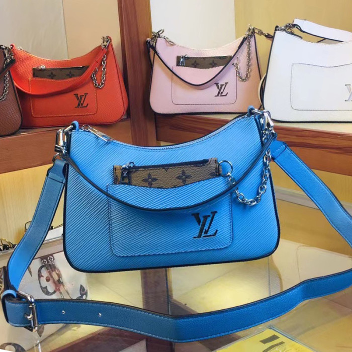Louis Vuitton Womens Bags Clutch Shoulder Bags Luxury Brand Fashion Type Messenger Bags MARELLE Epi grained cowhide leather with Original Box