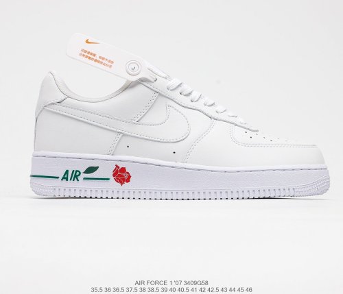Nike Air Force 1´07 Pink/Red Rose Sneakers Men Womens Shoes 3409G58