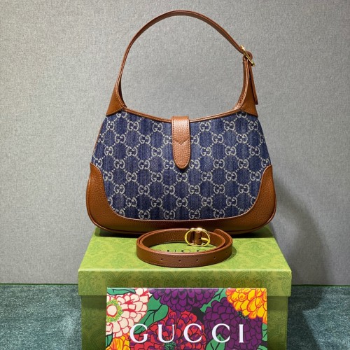 Gucci Womens Bags Handbags Shoulder Messenger Bags Luxury Brand GG Jackie 1961 small shoulder bag 636706 2KQGG 8375 with Original Box