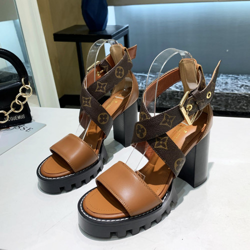 Louis Vuitton Womens Shoes Sandals Leather Design Luxury Brand Summer Fashion Sandals with Original Box