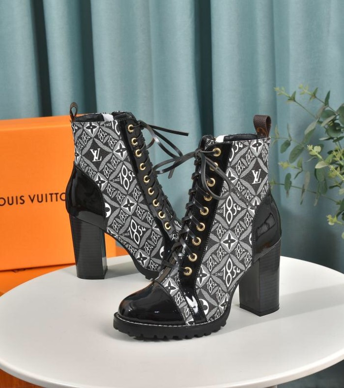 Louis Vuitton Women Shoes Boots Luxury Brand STAR TRAIL ANKLE BOOT with Original Box