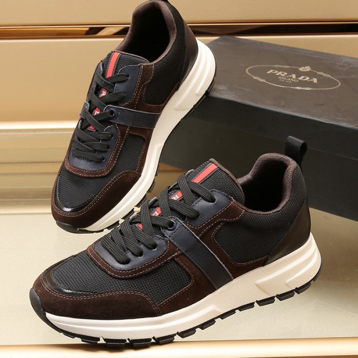 Prada Mens Shoes Sneakers Casual Shoes for Men Luxury Brand Breathable Fashion Sneakers with Original Box