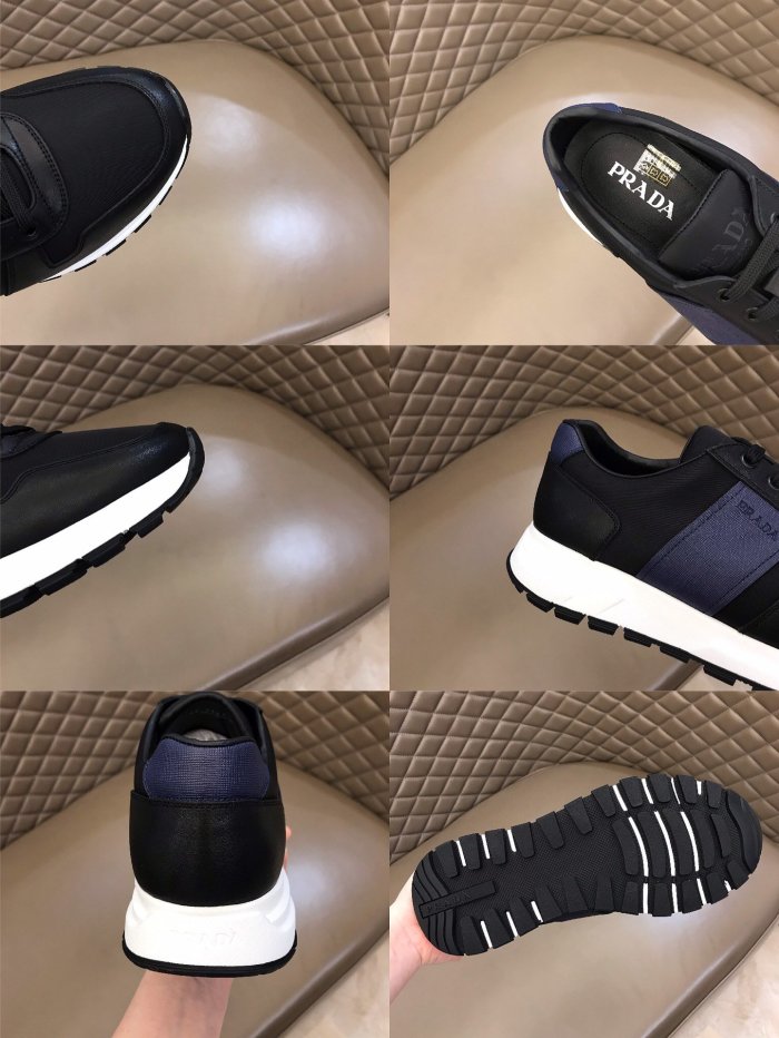 Prada Mens Shoes Sneakers Casual Shoes for Men Luxury Brand Breathable Fashion Sneakers with Original Box