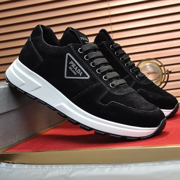 Prada Mens Shoes Sneakers Casual Shoes for Men Luxury Brand Breathable Fashion Sneakers with Original Box