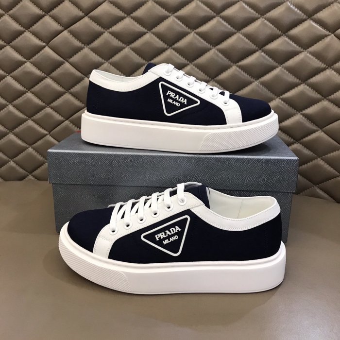 Prada Mens Shoes Sneakers Casual Shoes for Men Luxury Brand Breathable Fashion Sneakers with Original Box