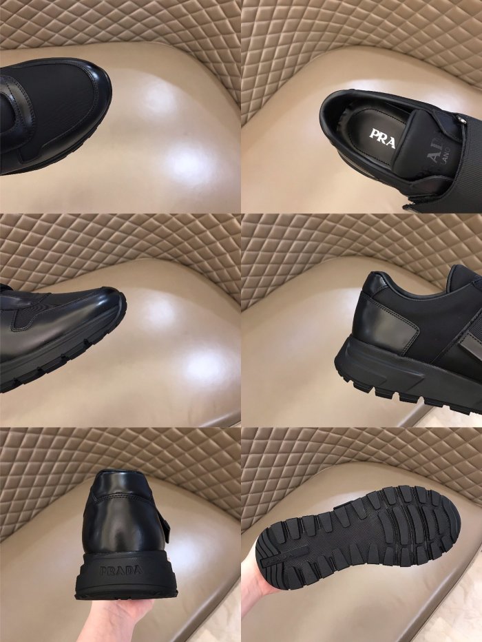 Prada Mens Shoes Sneakers Casual Shoes for Men Luxury Brand Breathable Fashion Sneakers with Original Box