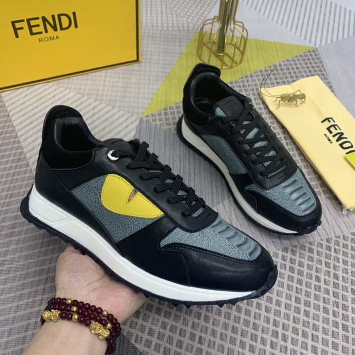 Fendi Mens Shoes Fashion Sneakers Luxury Brand Casual Shoes for Men with Original Box