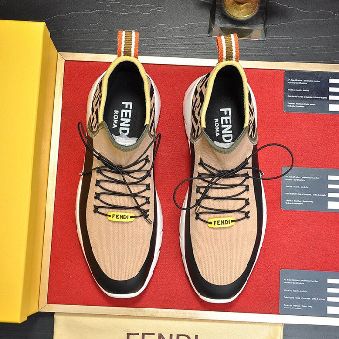 Fendi Mens Shoes Fashion Sneakers Luxury Brand Casual Shoes for Men with Original Box