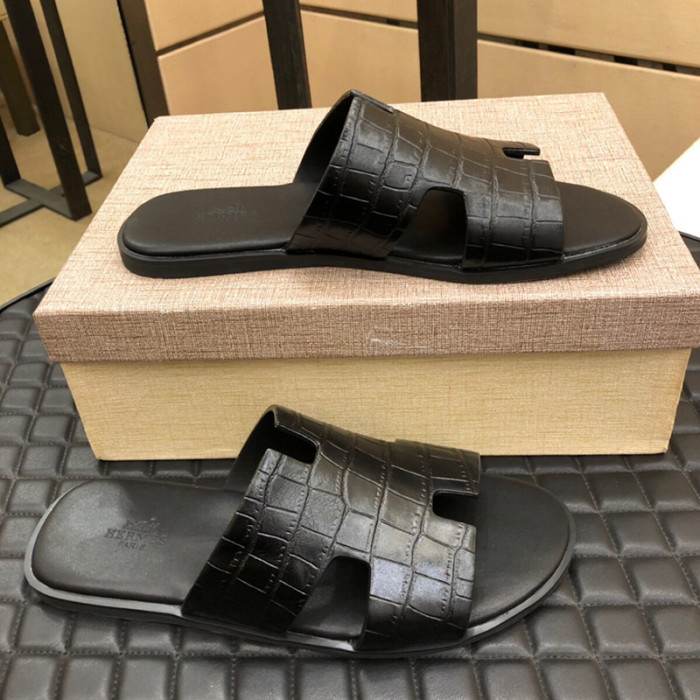 Hermes Mens Casual Shoes Fashion Sandals Slippers Luxury Brand with Original Box