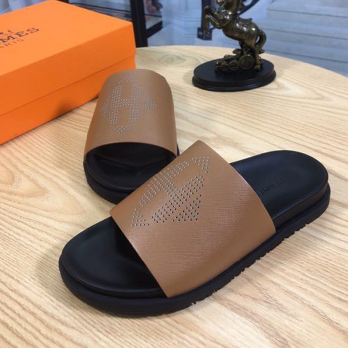 Hermes Mens Casual Shoes Fashion Sandals Slippers Luxury Brand with Original Box
