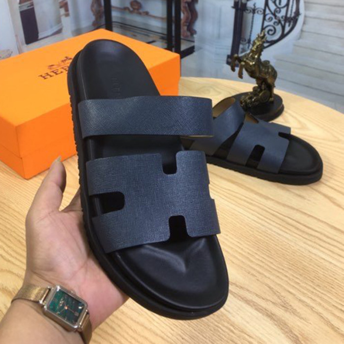Hermes Mens Casual Shoes Fashion Sandals Slippers Luxury Brand with Original Box