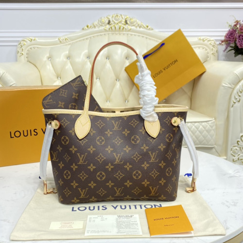 Louis Vuitton Womens Bags Handbags Luxury Brand Fashion Type NEVERFULL PM Monogram coated canvas