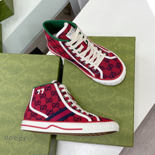 Gucci Mens Shoes Sneakers Luxury Brand Men's Gucci Tennis 1977 high top sneaker with Original Box 661389 2UZL0 6497