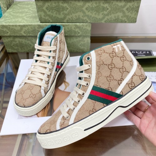 Gucci Mens Shoes Sneakers Luxury Brand Men's Gucci Tennis 1977 high top sneaker with Original Box