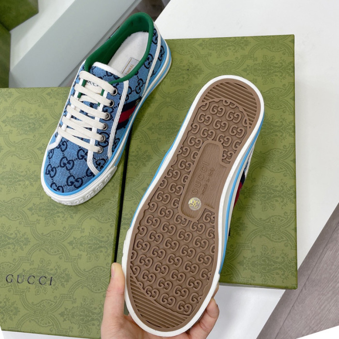 Gucci Womens Shoes Fashion Type Luxury Brand Leather Women's Gucci Tennis 1977 GG Multicolor sneaker with Original Box