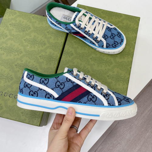 Gucci Mens Shoes Sneakers Luxury Brand Men's Gucci Tennis 1977 GG Multicolour sneaker 663657 2UZ80 4279 with Original Box