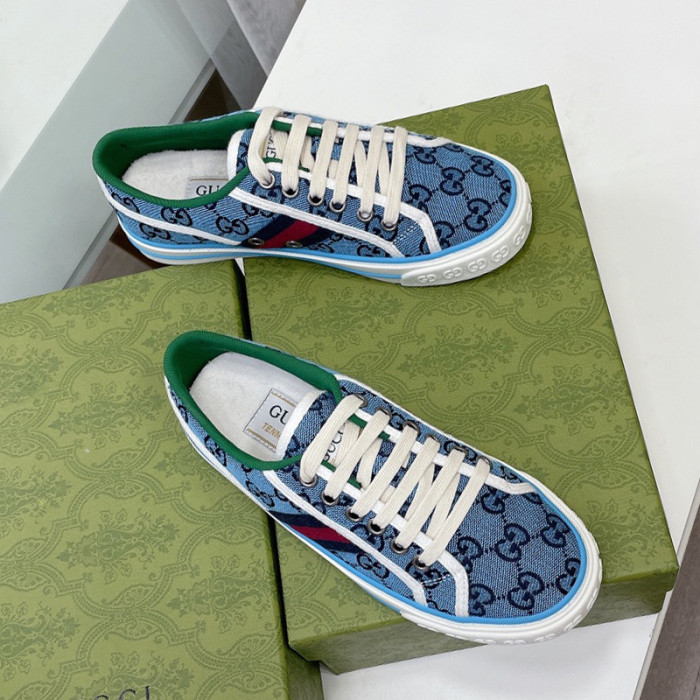 Gucci Womens Shoes Fashion Type Luxury Brand Leather Women's Gucci Tennis 1977 GG Multicolor sneaker with Original Box