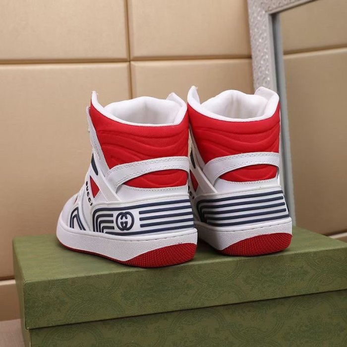 Gucci Mens Shoes Sneakers Luxury Brand Men's Gucci Basket sneaker with Original Box