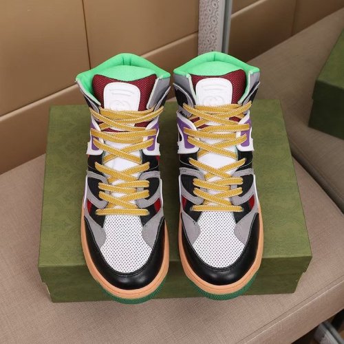 Gucci Mens Shoes Sneakers Luxury Brand Men's Gucci Basket sneaker with Original Box 661303 2SH90 1072