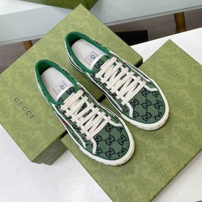 Gucci Womens Shoes Fashion Type Luxury Brand Leather Women's Gucci Tennis 1977 GG Multicolor sneaker with Original Box