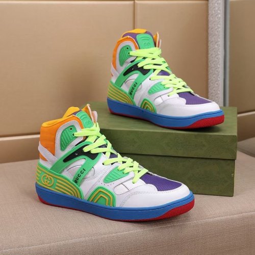 Gucci Mens Shoes Sneakers Luxury Brand Men's Gucci Basket sneaker with Original Box 661301 2SH80 9062