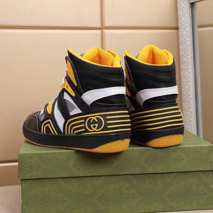 Gucci Mens Shoes Sneakers Luxury Brand Men's Gucci Basket sneaker with Original Box 661308 2SH90 1098