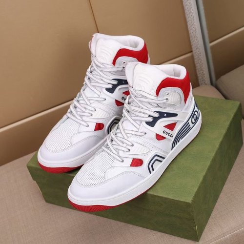 Gucci Mens Shoes Sneakers Luxury Brand Men's Gucci Basket sneaker with Original Box