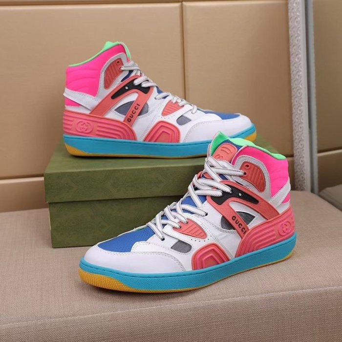 Gucci Mens Shoes Sneakers Luxury Brand Men's Gucci Basket sneaker with Original Box