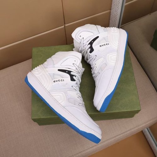 Gucci Mens Shoes Sneakers Luxury Brand Men's Gucci Basket sneaker with Original Box 661301 2SHA0 9014