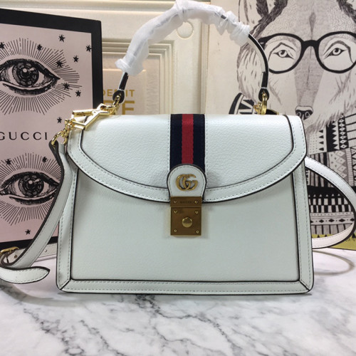 Gucci Womens Bags Shoulder Messenger Bag Luxury Brand Ophidia small top handle bag with Web with Original Box