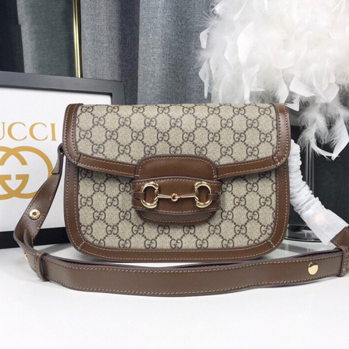 Gucci Womens Bags Shoulder Messenger Bag Luxury Brand Gucci Horsebit 1955 small shoulder bag 602204 92TCG 8563 with Original Box