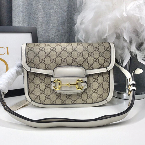 Gucci Womens Bags Shoulder Messenger Bag Luxury Brand Gucci Horsebit 1955 small shoulder bag ‎602204 92TCG 9761 with Original Box