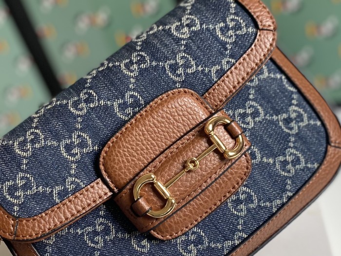 Gucci Womens Bags Shoulder Messenger Bag Luxury Brand Gucci Horsebit 1955 mini bag 658574 2KQPG 8391 with Original Box