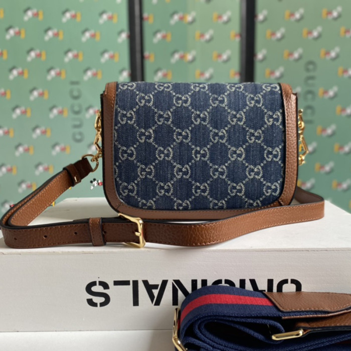 Gucci Womens Bags Shoulder Messenger Bag Luxury Brand Gucci Horsebit 1955 mini bag 658574 2KQPG 8391 with Original Box