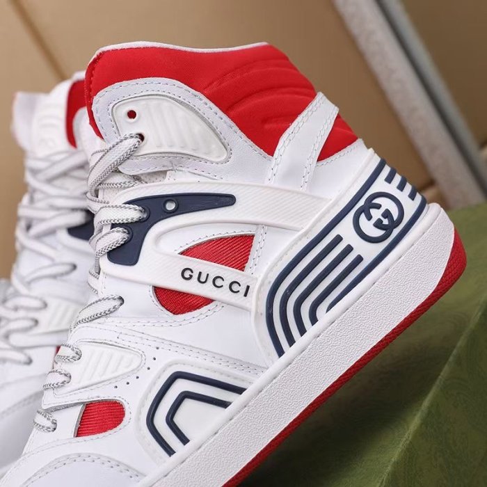 Gucci Mens Shoes Sneakers Luxury Brand Men's Gucci Basket sneaker with Original Box