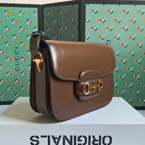 Gucci Womens Bags Shoulder Messenger Bag Luxury Brand Gucci Horsebit 1955 small shoulder bag with Original Box 602204 1DB0G 9022