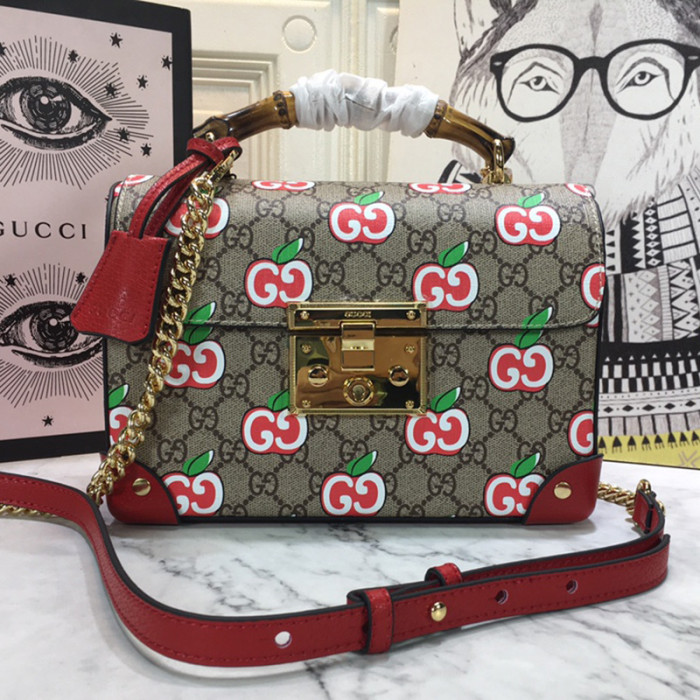 Gucci Womens Bags Shoulder Messenger Bag Luxury Brand GUCCI Small Padlock Shoulder Bag with Original Box