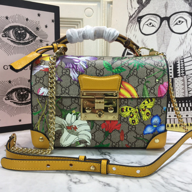 Gucci Womens Bags Shoulder Messenger Bag Luxury Brand GUCCI Small Padlock Shoulder Bag with Original Box