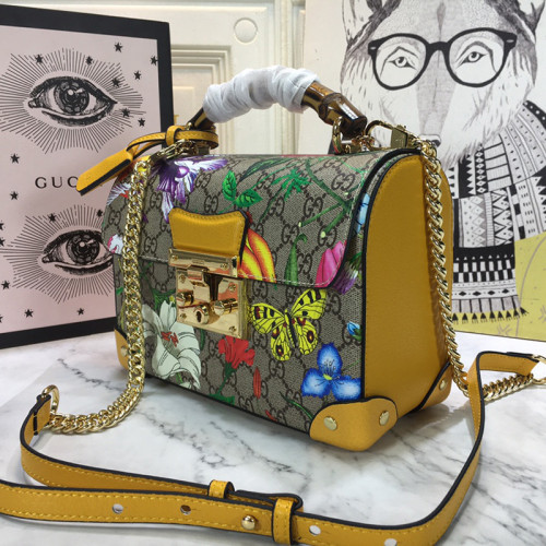 Gucci Womens Bags Shoulder Messenger Bag Luxury Brand GUCCI Small Padlock Shoulder Bag with Original Box