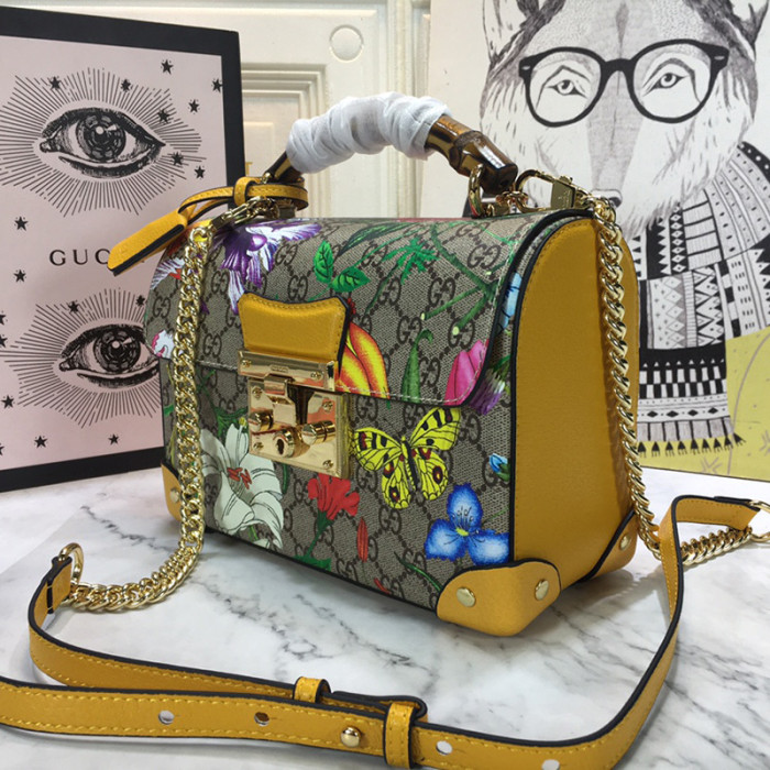 Gucci Womens Bags Shoulder Messenger Bag Luxury Brand GUCCI Small Padlock Shoulder Bag with Original Box